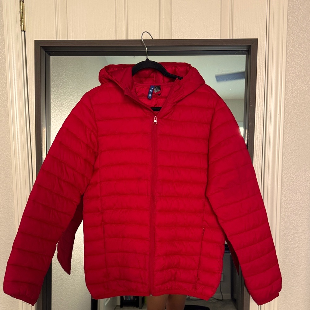 H&M Vibrant Red Quilted Jacket
